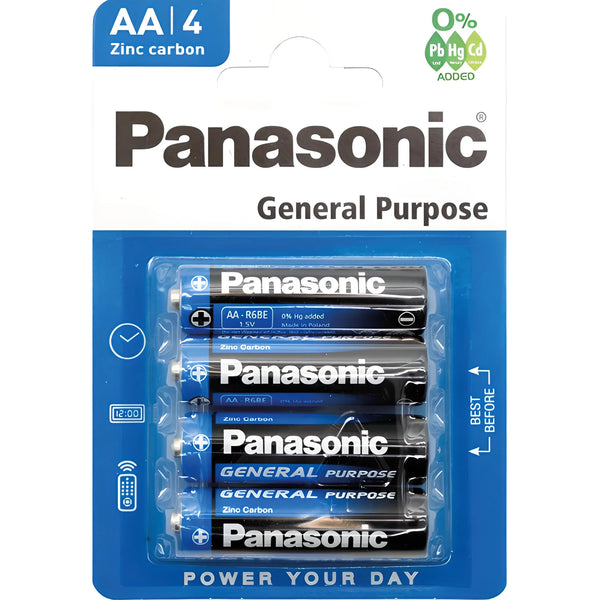 Batteri Panasonic R6 Mignon AA 4st Pack