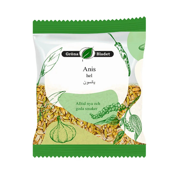 Gröna Bladet Anis, Hel 40g – Smakrik, Aromatisk & Naturlig Krydda!