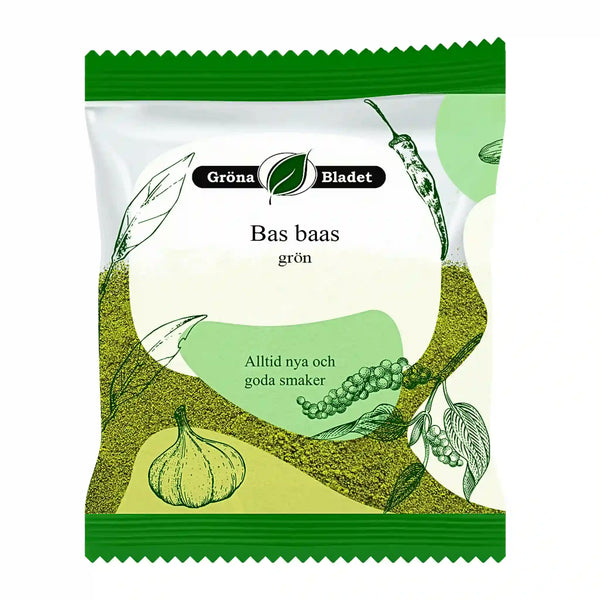 Gröna Bladet Bas Baas Grön 40g – Grönt kryddmirakel till köket