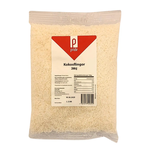 Pride Kokos Flingor 200g (Utgånget datum med garanti)