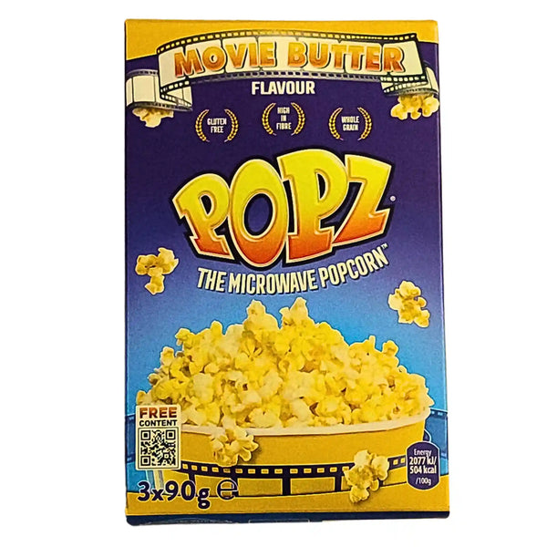 Micropopcorn Butter 3pack 90g Popz