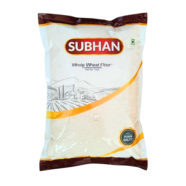 Subhan Chakki atta Fullkornsmjöl 1kg (Utgånget datum med garanti)